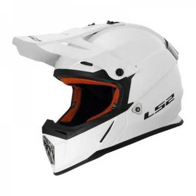 Шлем мото кроссовый LS2 (ЛС2) MX437 Fast Solid White