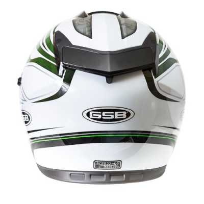 Шлем интеграл GSB G - 350 GREEN WHITE - купить с доставкой, цены в интернет-магазине Мототека