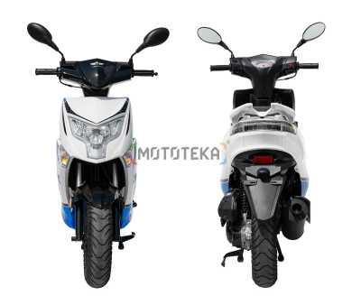 Скутер Regulmoto (Регулмото) EAGLE 50 (LJ80QT - 3L) R12 белый/синий - купить с доставкой, по выгодной цене в интернет-магазине Мототека