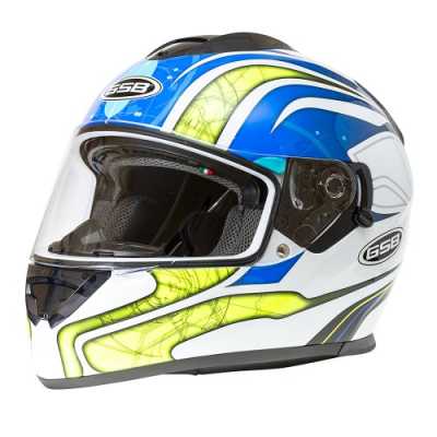 Шлем интеграл GSB G - 350 BLUE YELLOW - купить с доставкой, цены в интернет-магазине Мототека