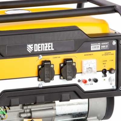 Электрогенератор бензиновый DENZEL (Дензел) PS - 33, 3,3 кВт, 230В, 15л, ручной стартер - купить с доставкой, по выгодной цене в интернет-магазине Мототека