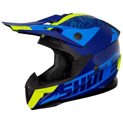 Шлем кроссовый SHOT (Шот) PULSE AIRFIT черный/белый/Hi - Vis желтый глянцевый XS - купить с доставкой, цены в интернет-магазине Мототека
