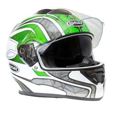Шлем интеграл GSB G - 350 GREEN WHITE