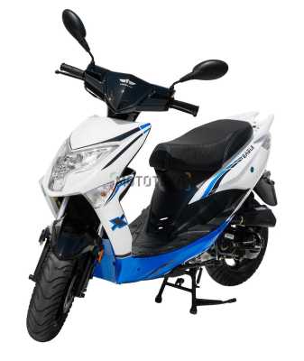 Скутер Regulmoto (Регулмото) EAGLE 50 (LJ80QT - 3L) R12 белый/синий - купить с доставкой, по выгодной цене в интернет-магазине Мототека